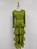 Ava Dress in Lime Green