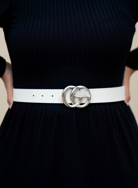 White Emblem Women's Belt