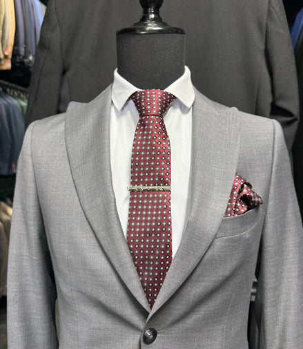 Sapphire Tie With PocketSquare