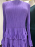 Purple Pleated Dress