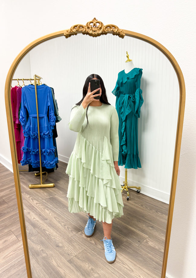 Mint Cascade Dress