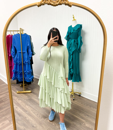 Mint Cascade Dress