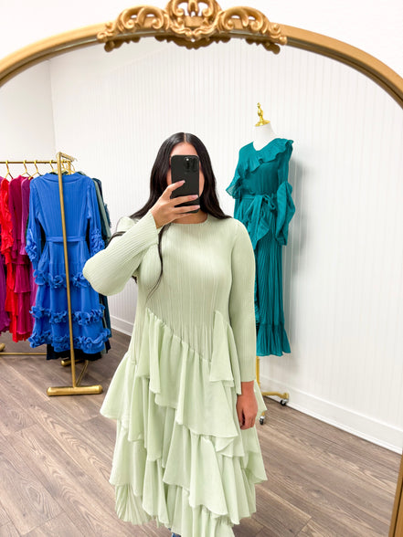 Mint Cascade Dress