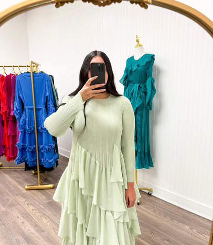 Mint Cascade Dress