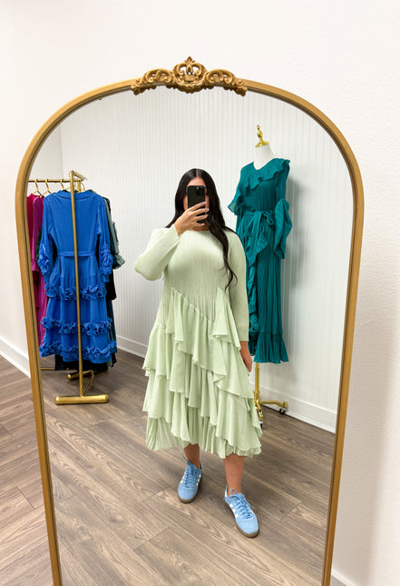 Mint Cascade Dress