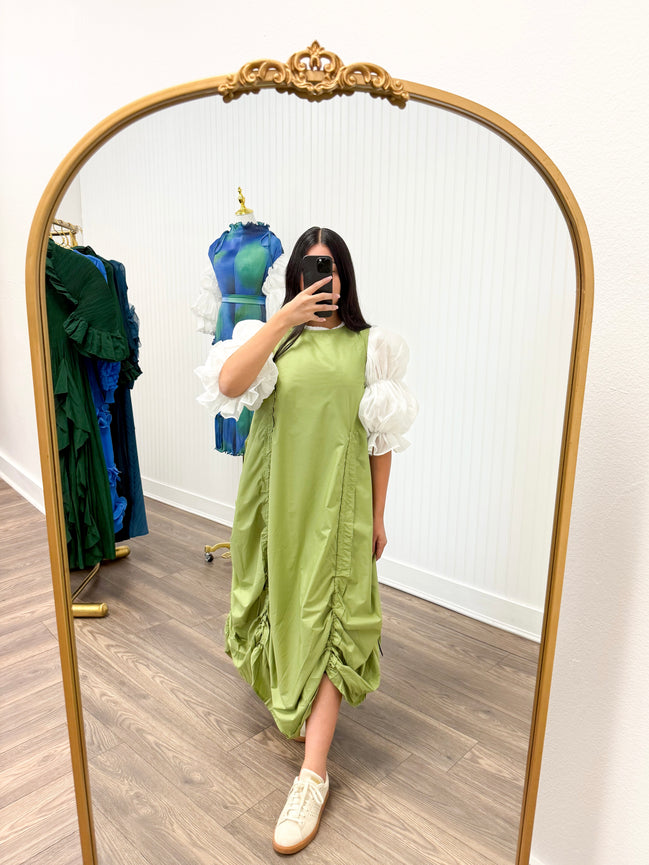 Cargo Dress Set In Light Green