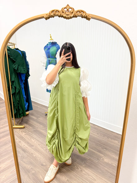 Cargo Dress Set In Light Green