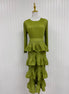 Ava Dress in Lime Green